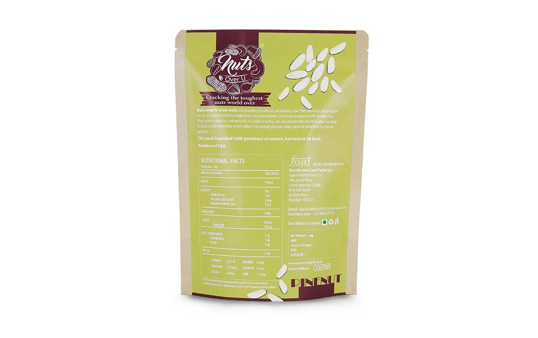 Nuts Over U Pine Nuts    Pack  1 kilogram